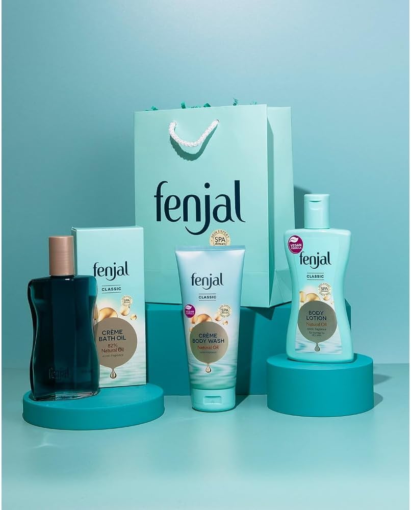 Fenjal Bath and Body Bundle Creme Bath Oil 125ml Classic Wash 200ml Lotion 200ml