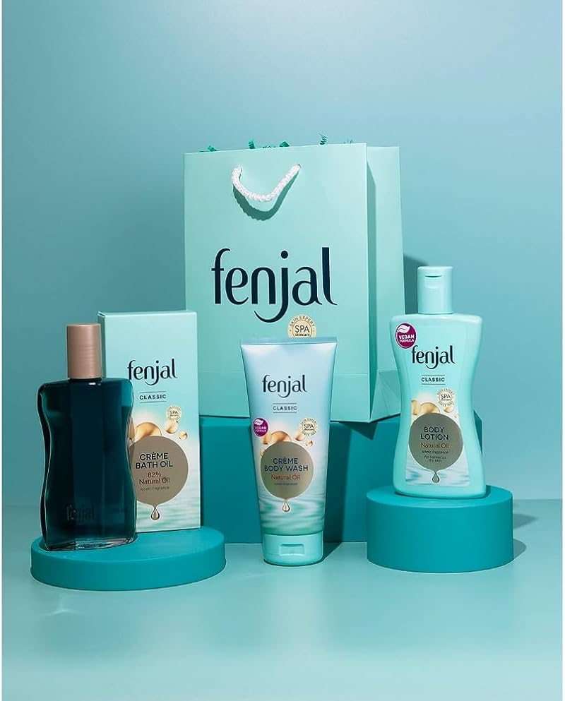 Fenjal Bath and Body Bundle Creme Bath Oil 125ml Classic Wash 200ml Lotion 200ml