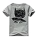 Toddler T-shirt for Batman Fans Superhero Graphic Short Sleeve Cotton Tee by Sun Baby, Gray, 4-5 Years