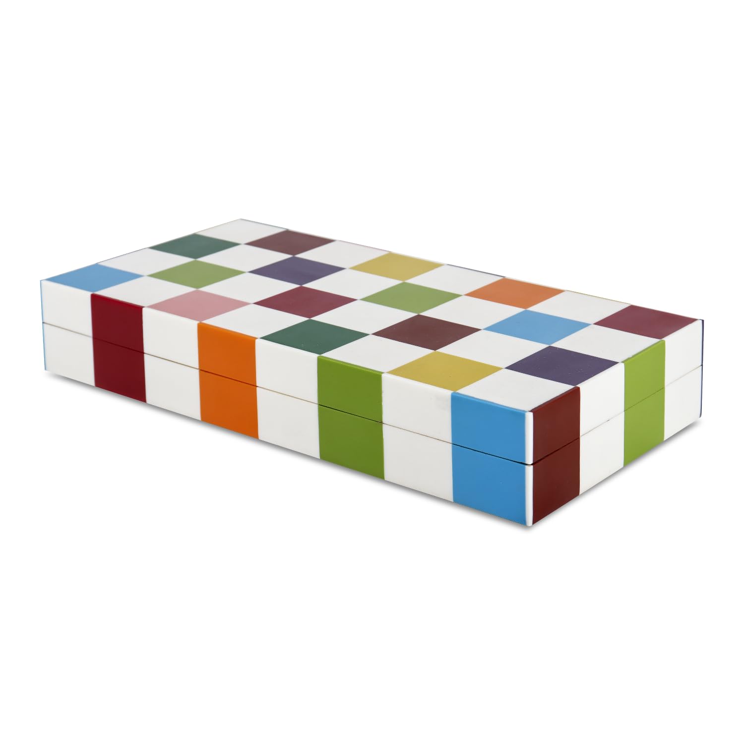 Handicrafts Home Large Decorative Storage Box 12x6, Coffee Table Organizer Box, Modern Home Decor Accent, Keepsake Memory Box, Jewelry Storage Box, Boho Chick, Shelf or Mantle Decor, Medley Jester