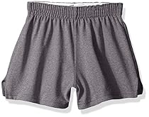 Soffe Big Girls' Yth Athltc Short V-n 50c/50p, Grey Heather, SML