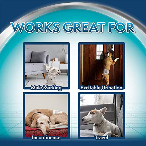 Simple Solution Disposable Dog Diapers for Male Dogs Male Wraps with