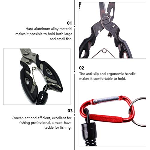 Abaodam Angelzange, multifunktionale Pinzette, Fischdraht, Schere, Fischgriff-Ausrüstung – Bild 8