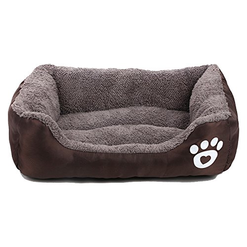 Pet Deluxe Pet Lounger Pet Bed Premium Bedding with Super Soft Padding and Anti-Skid Bottom for Dogs & Cats [Lightweight, Self-Warming](S)-Coffee - Thumbnail 3