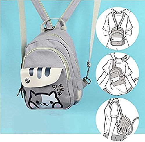 spionee Japanese Game Neko Atsum Cute Cat Anime Multifunctional Shoulder Bag, School Backpack Knapsack