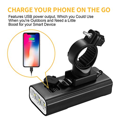 image for USION Bicycle Headlight NEWEST, USB Rechargeable Bike Light Front 800 