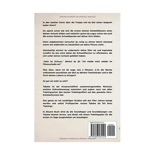 Tabata Training Tabata Übungen für das Hiit Training ohne Geräte zum schnellen Muskelaufbau - Inkl. 14 Tage-Challenge, zuckerfreie Rezepte und ... für eine gesunde Ernährung (German Edition)