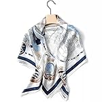 100% Silk Scarf Lightweight Fashion Nautical Marine Square Scarf Shawl Wraps 100% Silk Scarf Lightweight Fashion Nautical Marine Square Scarf Shawl Wraps