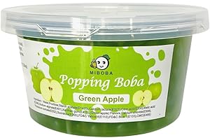 MIBOBA Green Apple Popping Boba Pearls Bursting Boba Pearls for Bubble Tea, Popping Juice Boba Balls, Bomb Boba Pearl Balls - 490g(17.25oz)