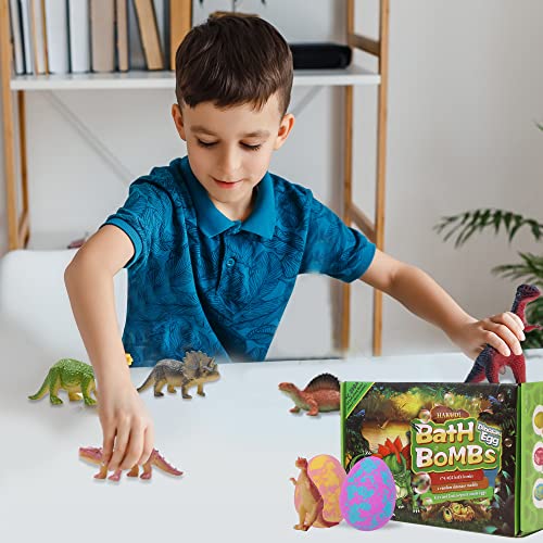Huge Bath Bombs for Kids with Surprise Inside Dinosaur Eggs Toys 6 XXL