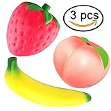 Jumbo Slow Rising Squishies Strawberry Banana Peach Charms Kawaii Squishies Cream Scented Toys For Kids and Adults