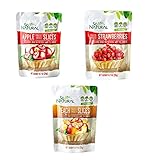 So Natural Freeze Dried Fruit Variety Pack: Apple, Strawberry and Peach 9 Pack Bundle 0.7oz Each