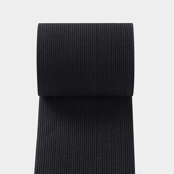 Black Elastic Flat Woven Heavy Stretch Sewing Bands Webbing Garment Tailoring Dress Skirt Waist Band Headbands Trouser Art and Craft Elastic - 25mm, 50mm, 75mm (3 Inch x 5 Meter)
