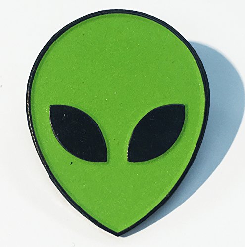 Alien Head Glow In The Dark Face Area 51 Enamel Lapel Pin