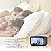 Alarm Clock Digital LCD Large Display Battery Operated Portable Modern Smart Snooze Silent Backlight Senor Date Time Temperature Clock for Heavy Sleepers Bedroom Kitchen Office Travel (black)