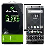[2-Pack] Dmax Armor for Blackberry Keyone [Tempered Glass] Screen Protector, (Full Screen Coverage) With Lifetime Replacement Warranty (Black)