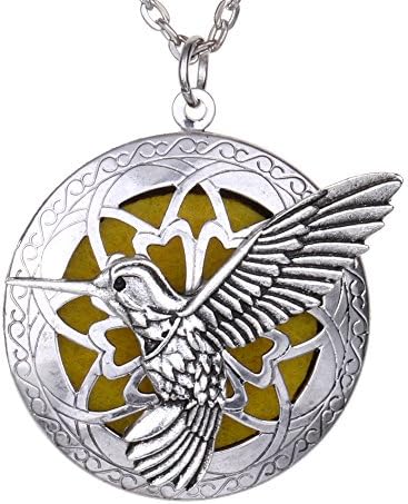 Aromatherapy Diffuser Essential Oil Lockets Dragonfly Pendant Necklace Jewelry + Bohemia Style Gift Pouch (XSH-532)