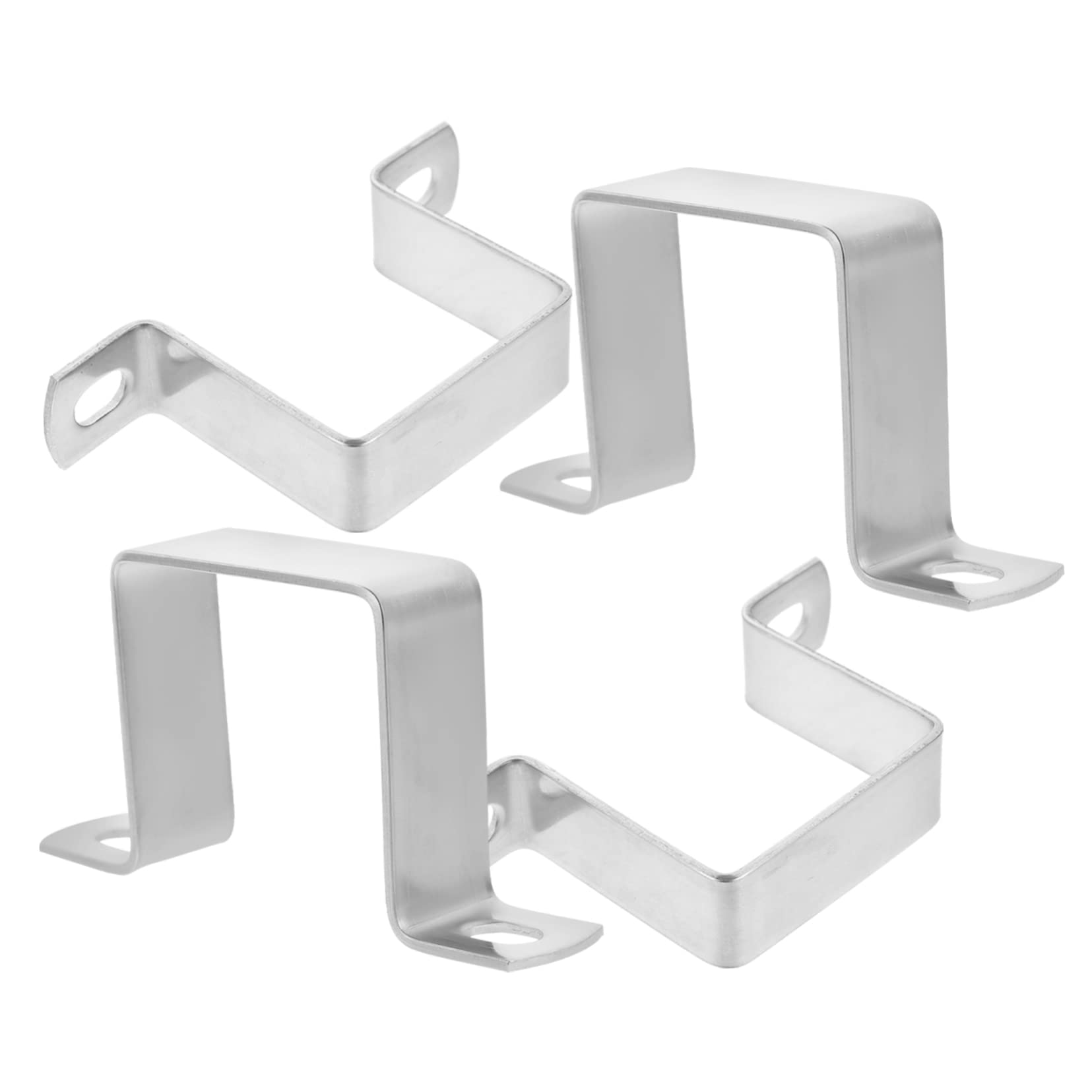 4pcs Square Tube Buckle Hose Holder Stand Square Stand Vacuum Stand Strap Clamp Square Holder U Bracket U Clip Clamps U Brackets 304 Stainless Steel Right Angle Tool