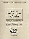 Front cover for the book Names of Irish Passengers to America by Michael C. O'Laughlin