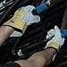 Vgo 3Pairs Cow Split Leather Men's Work Gloves with Safety Cuff (Size L,Yellow,CB3501)