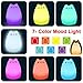 EMDMAK Baby Night Light USB Rechargeable Silicone Night Lamp with 7-Color Mood Light, Sensitive Tap Control for Baby Kids Adults (Kitty C)