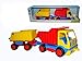 Wader Quality Toys Basics Dump Truck Toy with Trailer, Noise-Cancelling Rubber Tires, Hands-on Play