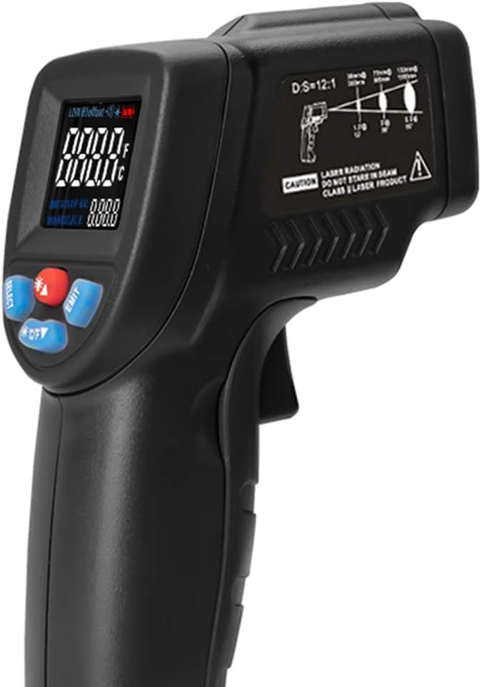 Yintiod Non-Contact Temperature Gun Digital L-A-S Infrared Thermometer -50~380°C -58~716°F