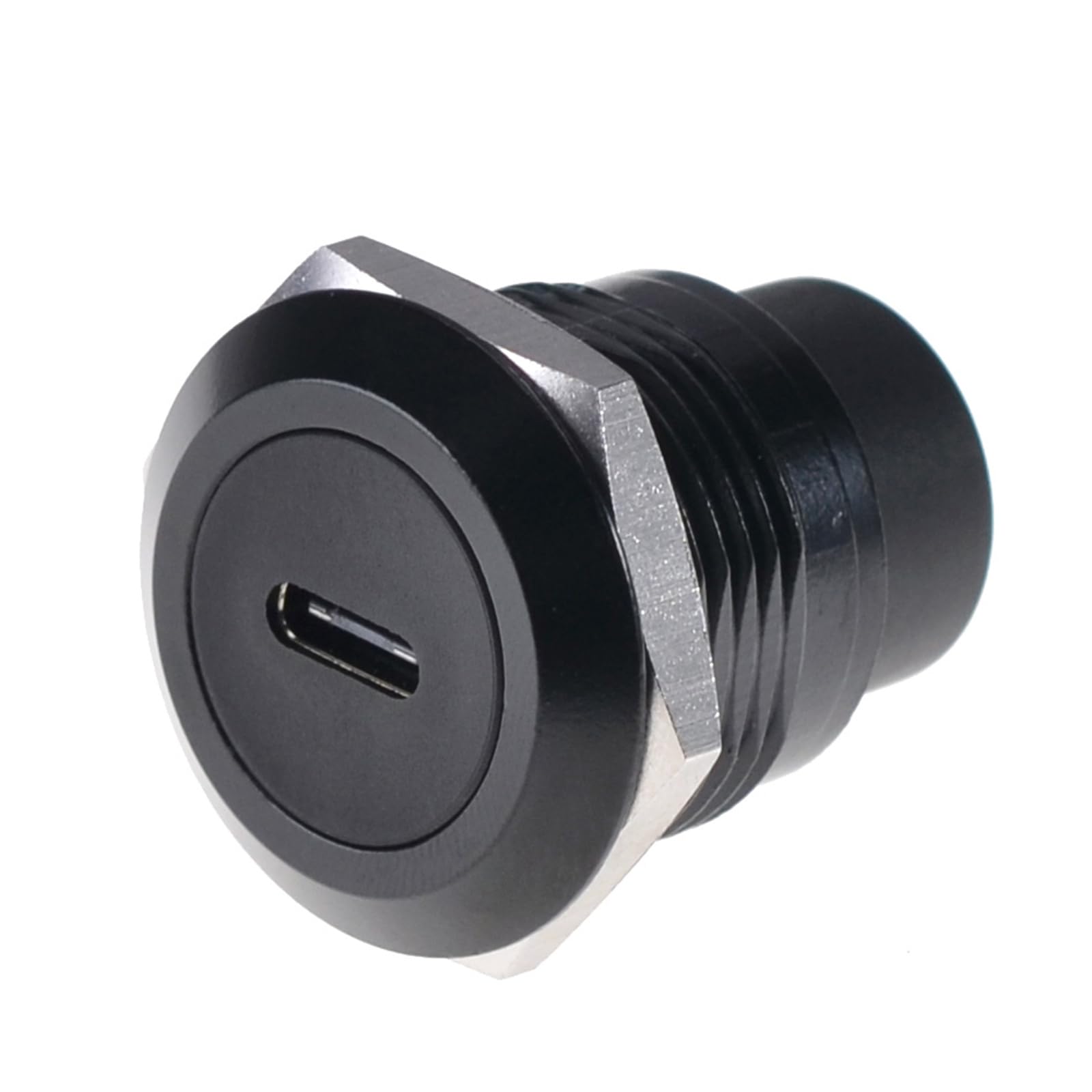 HangTon 2pack USB C Type-C Panel Socket Coupler Adapter Waterproof Circular Bulkhead Pass-Through Connector, Inline Cable Chassis Female to Female