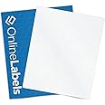 8.5 x 11 Clear Frosted Matte Sticker Paper (Inkjet Printers Only) - 10 Sheets - Full Sheet Labels - OnlineLabels