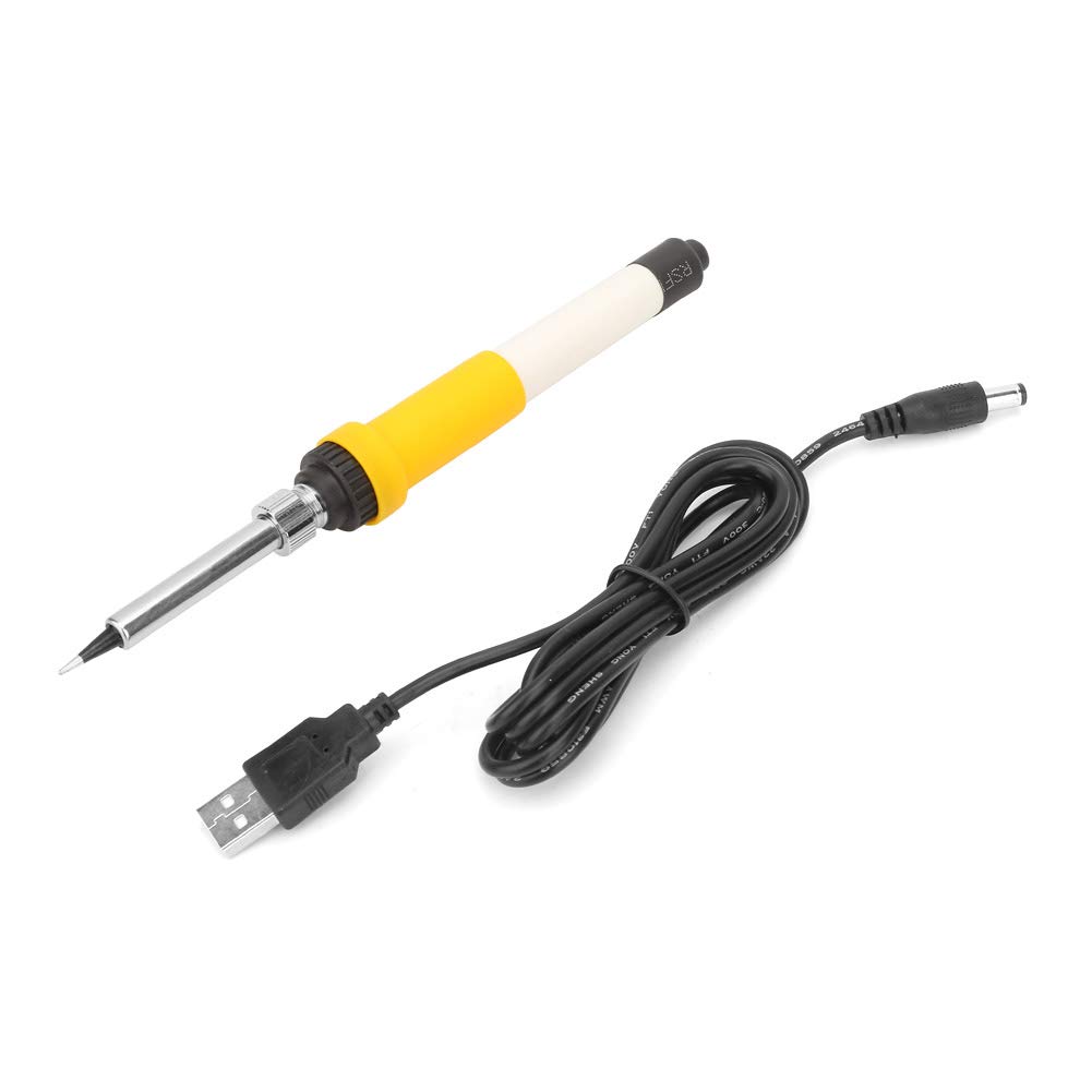 DC12V 60W Portable USB Powered Electric Soldering Iron, Ceramic Soldering Iron, DIY SMD PCB Repair Tool for Outdoor Soldering and Circuit Board Repair