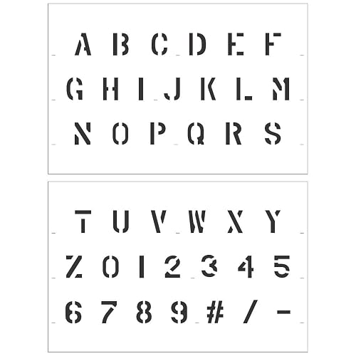 3/4 inch Military Letter and Number Stencil Set – 10 Mil Mylar Reusable ...
