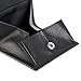 AGBIADD Small Real Leather Money Wallet Coin Purse for Men and Women (Black)