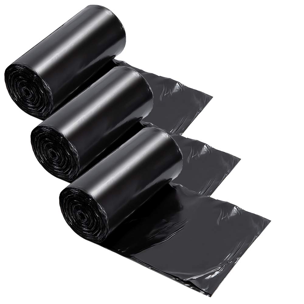 Oymlclivisa Bin Liners, 5L Small Black Bin Bags, 6 Rolls, 180 Bags