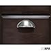 Ilyapa Satin Nickel Kitchen Cabinet Pulls - 3 Inch Hole Center Bin Cup Drawer Handles - 10 Pack of Kitchen Cabinet Hardware