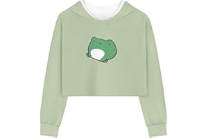 DISNIMO Girls Crop Top Hoodies Size 5-14 Kids Youth Long Sleeve Hoodie Hooded Sweatshirt Pullover