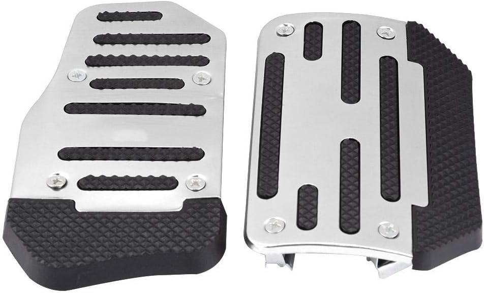 KIMISS Brake Pedal Cover, Aluminum Alloy Nonslip Accelerator Pad Cover