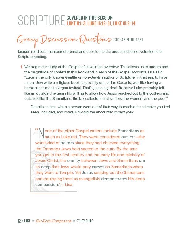Luke Bible Study Guide plus Streaming Video: Gut-Level Compassion (Beautiful Word Bible Studies)