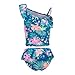 Girls Two Piece Bikini Swimsuit Floral Ruffle Swimwear Flounce Bathing Suit Set
