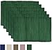 DII 100% Cotton Everyday Machine Washable Chindi Rag Placemat, 13 by 19-Inch, Dark Green, Set of 6