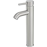 VOTON Vessel Sink Faucet Chrome Modern Tall Bathroom Faucets Single Handle One Hole Rv Vanity Lavatory Bathroom Sink Faucet