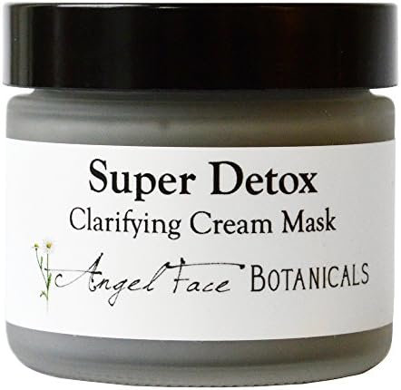Super Detox - Organic Clarifying Cream Face Mask with Activated Charcoal, Pomegranate & Hyaluronic Acid 2.3 oz
