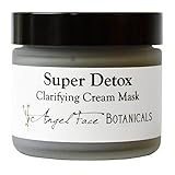 Super Detox - Organic Clarifying Cream Face Mask with Activated Charcoal, Pomegranate & Hyaluronic Acid 2.3 oz