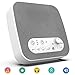 White Noise Machine Sound Machine Sleep Therapy with 7 Natural Soothing Sounds - USB Charger, Adjustable Volume Headphone Jack Auto-Off Timer Portable for Home Office Travel for Sleeping & Relaxation