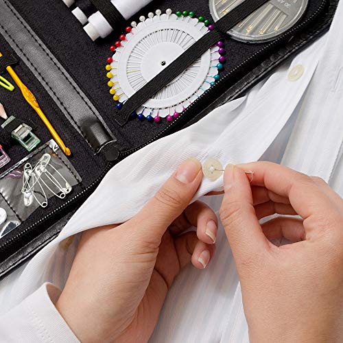 M&J Compact Sewing KIT, Lots of Premium Sewing Supplies, Mini Sewing Kits - Includes: Thread, Sewing Pins, etc. Great for Adults, Kids, Travel, Beginners, Professional, Emergency - Thumbnail 4