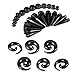 BodyJ4You 36PC Ear Stretching Kit - 00G-20mm Big Gauges Kit - Heavy Acrylic Tapers Large Spiral Expanders No Flare Plugs - Black Turquoise Glow White - Women's Tapers Men's Tapers