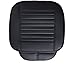 EDEALYN (2PCS PU Leather Seat Covers Auto Seat Protector Car Seat Covers for Front Seat with Side Flaps,(Deep20 inch × Width20 inch × Thick 0.4 inch) (Black-2 PCS)
