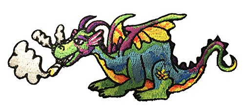 Pot Smoking Pals Magical Dragon - Iron On Patch