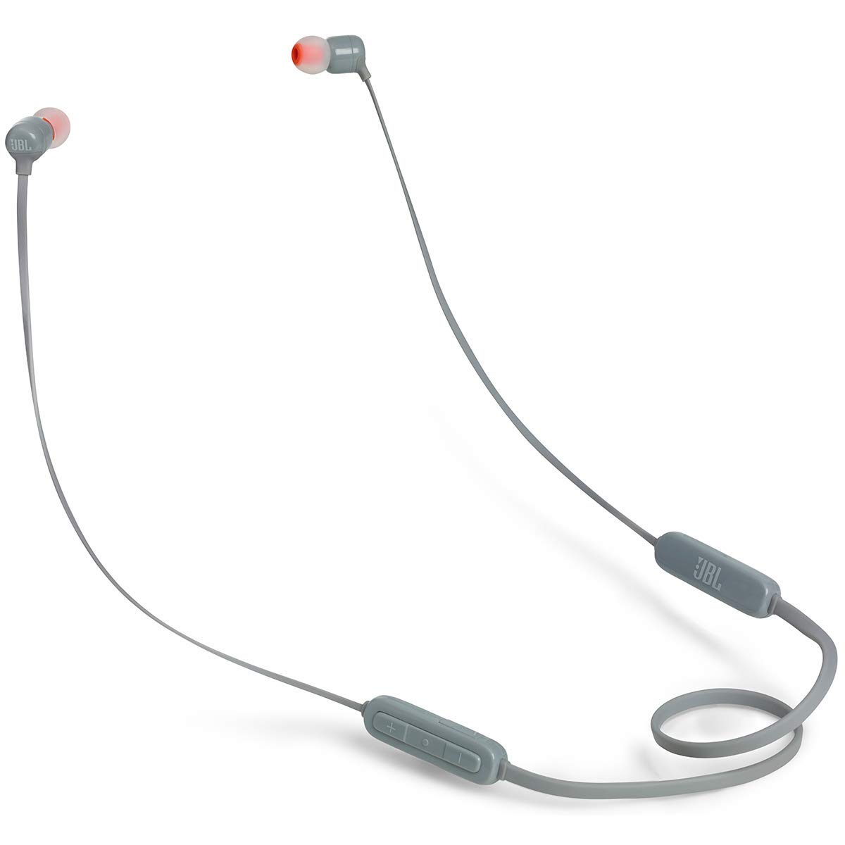 JBL Tune 110 BT Wireless In-Ear Headphones with Bluetooth and Neck Flat Tangle-Free Cable, Up to 6 Hours of Music, Grey