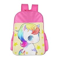 Gibberkids Children Unicorn Baby Rainbow Cartoon Cute School Bag Bookbag Boys/Girls For 4-15 Years Old Pink