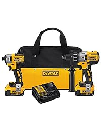 Kit combo taladro percutor y atornillador de impacto sin escobillas DEWALT 20V MAX XR